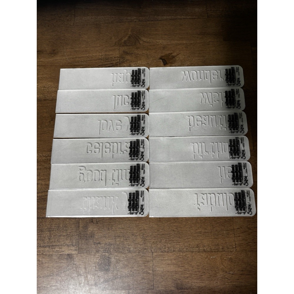 12 Sizzix Tim Holtz Debossing/Embossing Folders Words Phrases